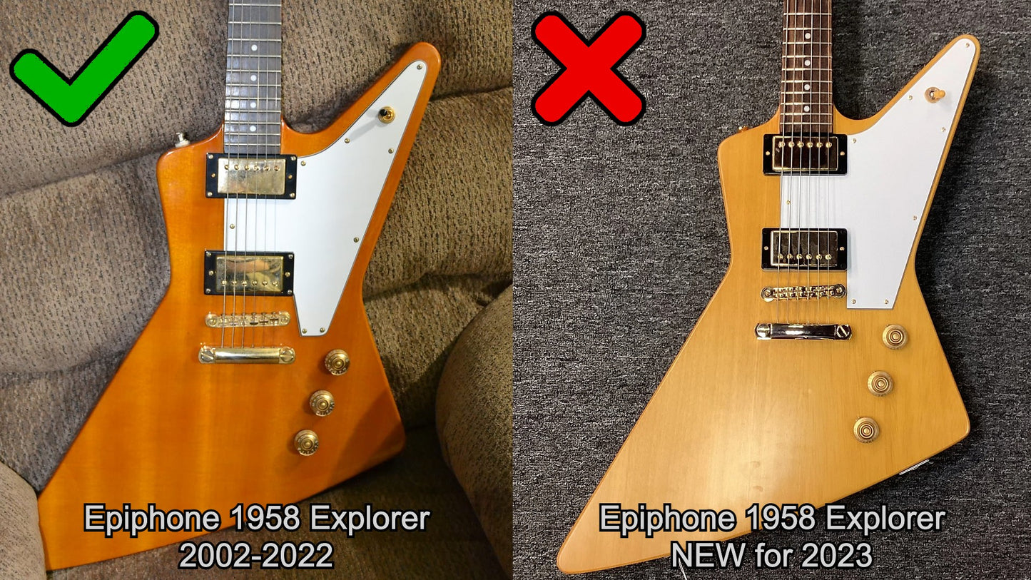 Custom Made Epiphone 1958 Explorer Pickguard